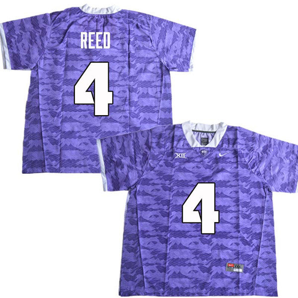 Men #4 Keenan Reed TCU Horned Frogs College Football Jerseys Sale-Purple